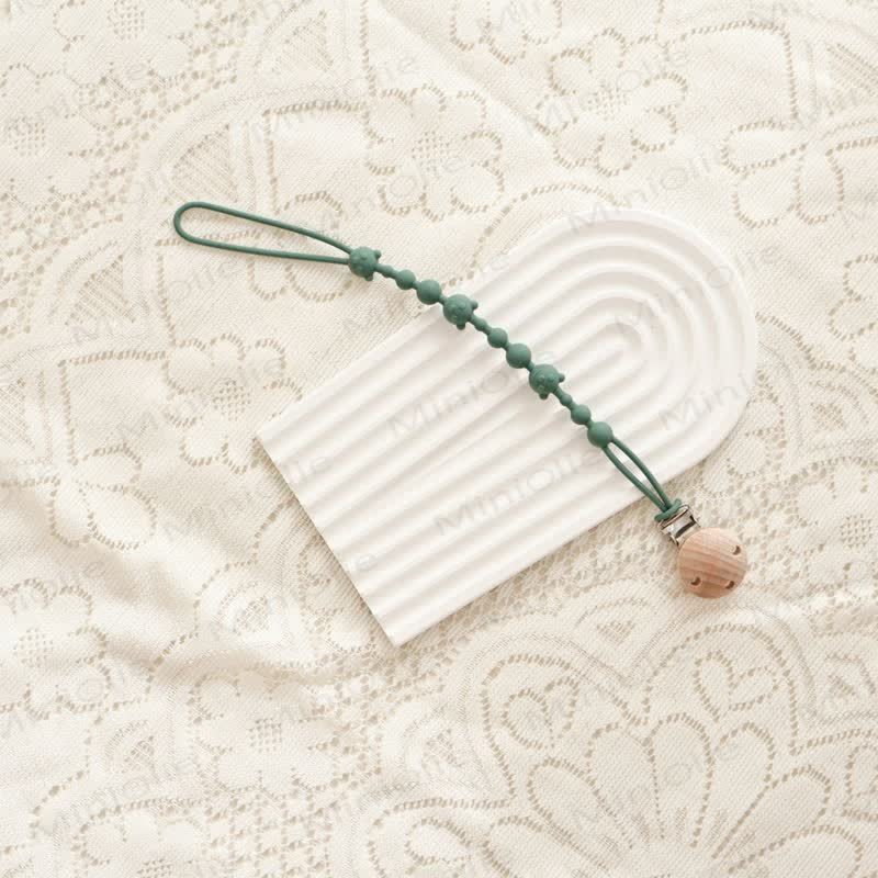 ベビーシリコンベアおしゃぶりクリップ - 緑 - 0～24ヶ月 - image 10