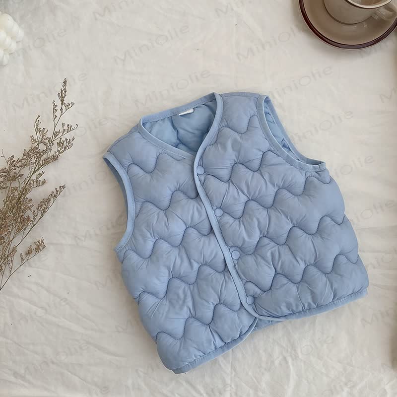 キッズベストカーディガンアウター - 青 - 12歳 - image 4