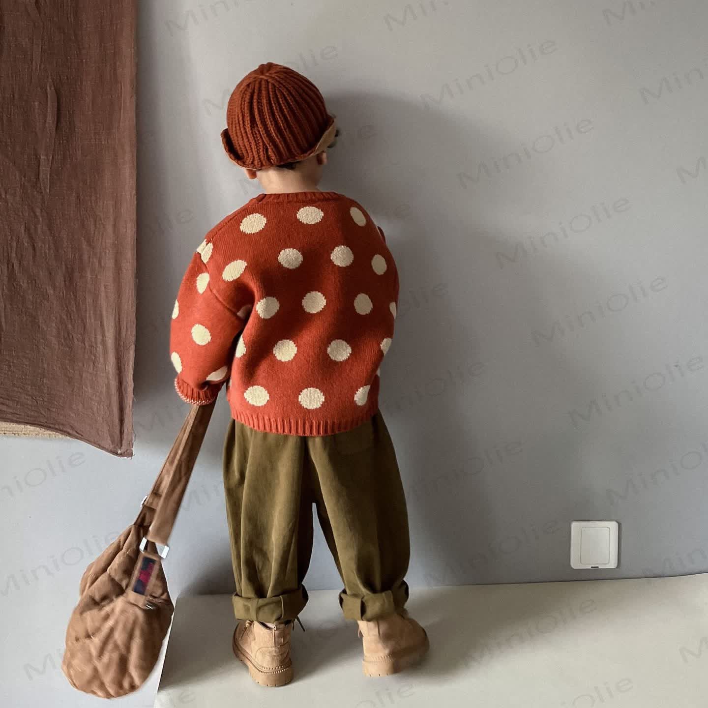 幼児用ニットドット レトロスタイル セーター - image 7