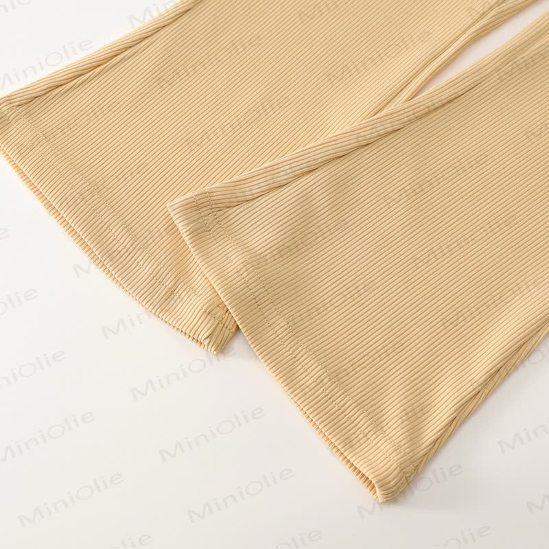 幼児用ニット半袖トップスとフレアパンツの2ピースセット - image 14