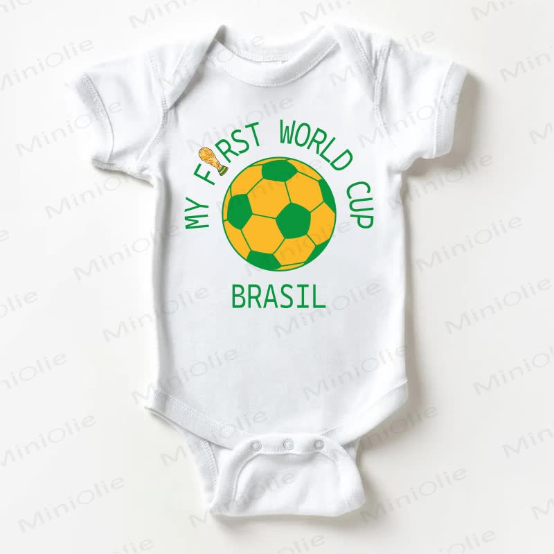 MY FIRST WORLD CUP BRASILベビーボーイズ ホワイトボディスーツ - 白 - 18～24ヶ月 - image 1