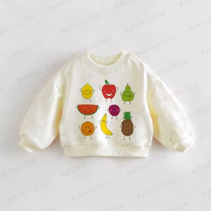 ベビー・幼児用フルーツ柄スウェットシャツ - クリーム - 3～5歳 - image 1