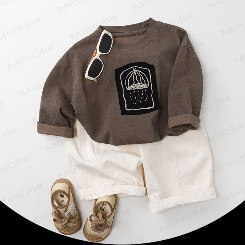 ベビー幼児用無地ゆったりパンツ - image 5