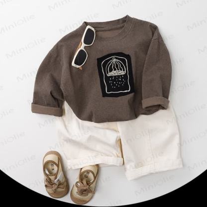 ベビー幼児用無地ゆったりパンツ - image 5