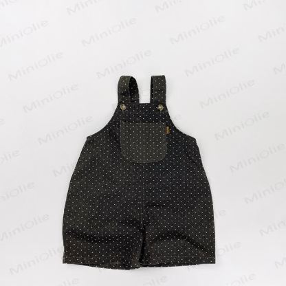 幼児用コットン水玉模様オーバーオール - ダークグレー - 6～7歳 - image 3