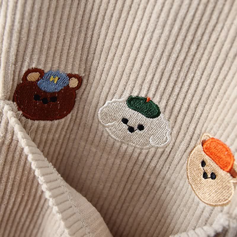 ベビー幼児用動物柄コーデュロイフリース裏地オーバーオール - image 9