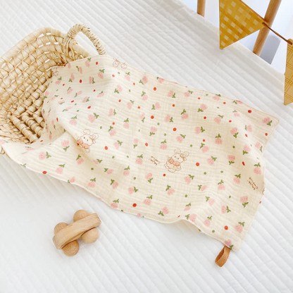 通気性のあるベビー用授乳用げっぷ布 - 花 - image 9