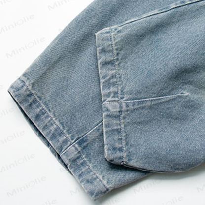 幼児男の子用無地ブルーデニムパンツ - image 6