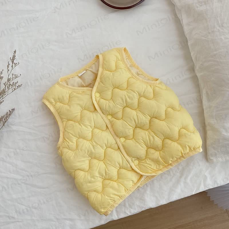 キッズベストカーディガンアウター - 黄色 - 12歳 - image 7