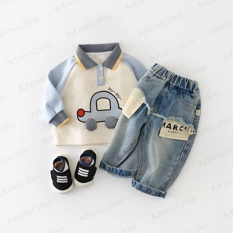 MARCH PARIS幼児用デニムパンツ - image 4