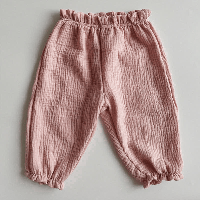 ベビーカジュアルリネンパンツ - ライトピンク - 2～3歳 - image 10