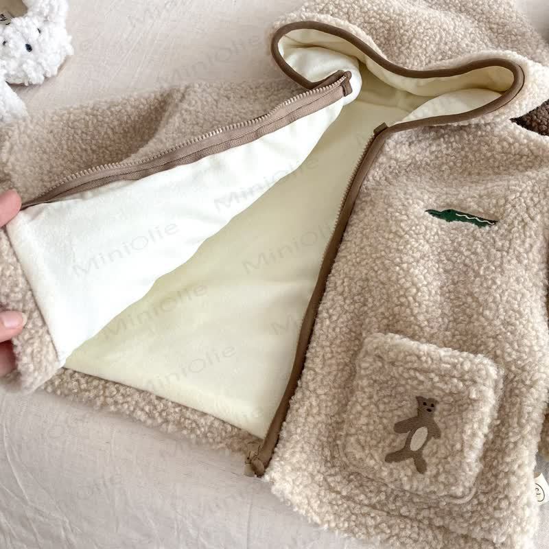 ベビー刺繍入り漫画フード付きアウターウェア - image 7