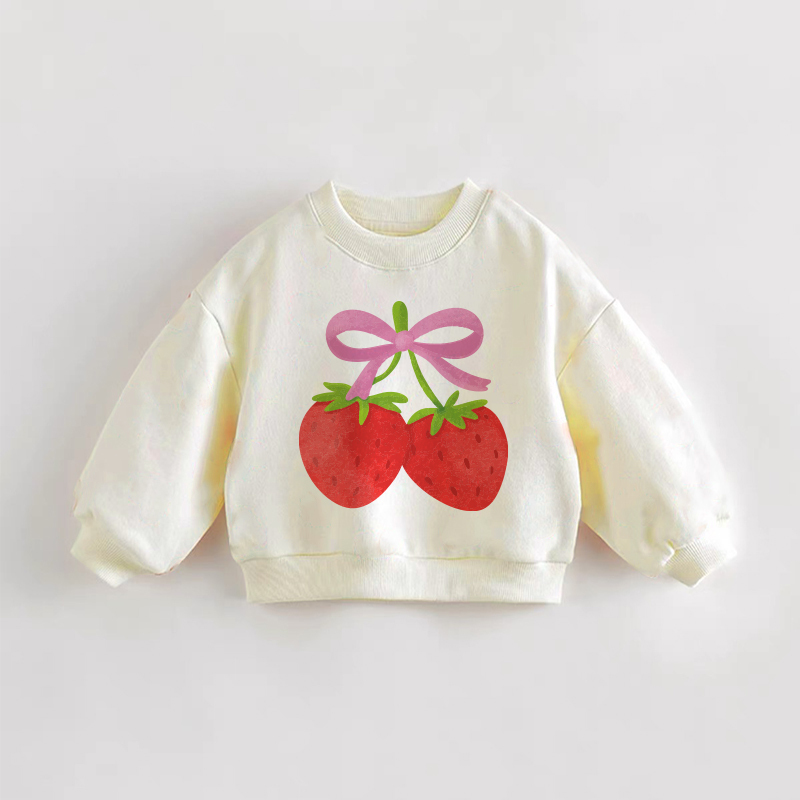 ベビー・幼児用ストロベリークリームスウェットシャツ - クリーム - 3～5歳 - image 1