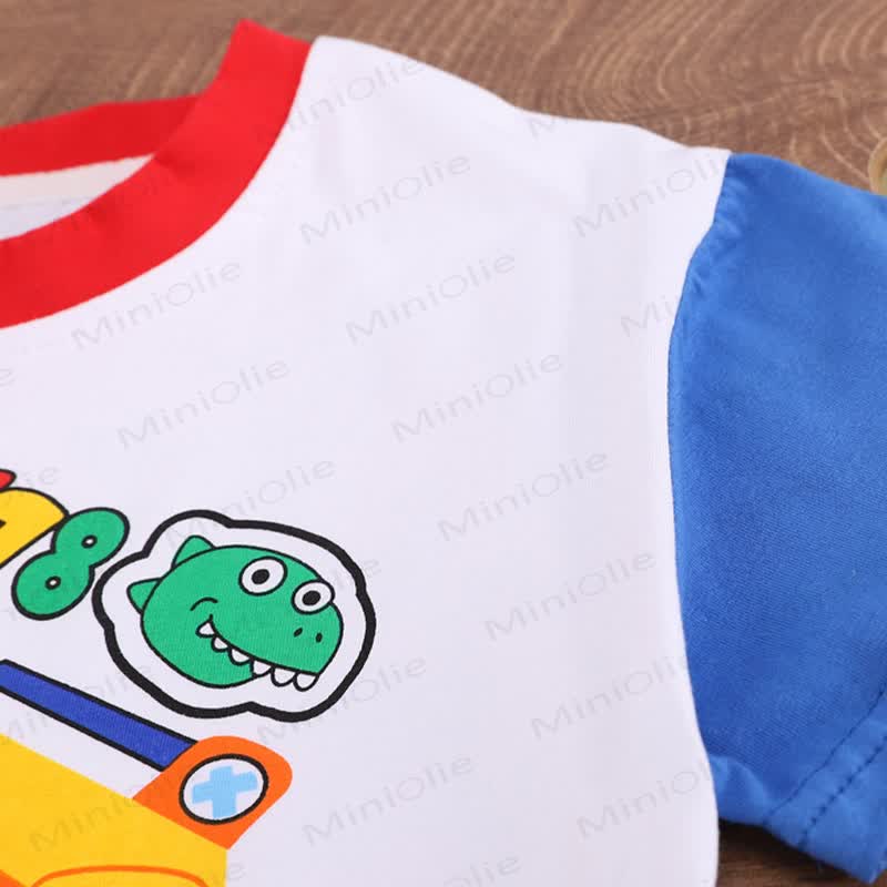 幼児男の子用ショベルカー柄Tシャツ＆ショートパンツ 2点セット - image 6