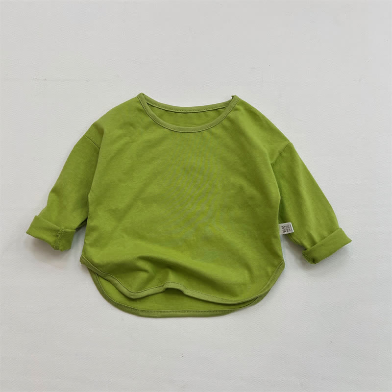 幼児用ゆったり無地ベースレイヤーTシャツ - 緑 - 8歳 - image 13