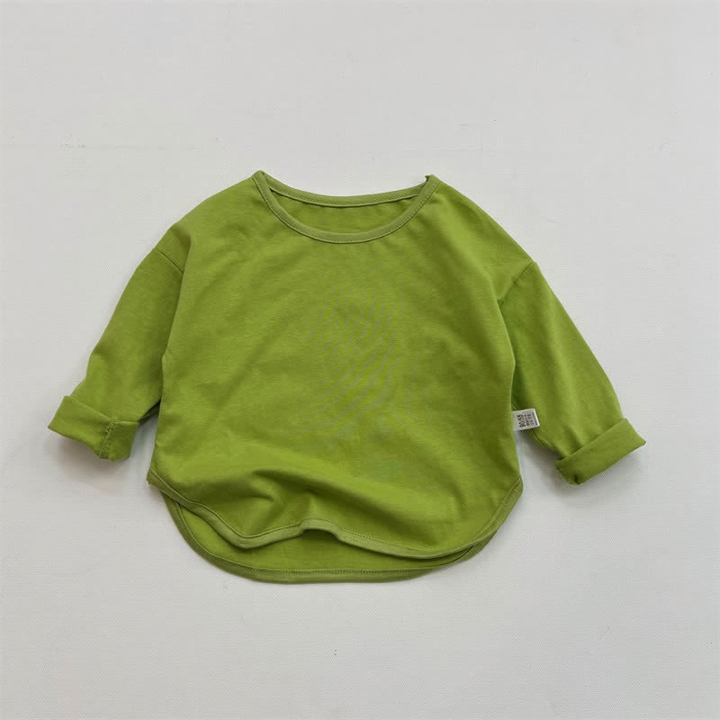 幼児用ゆったり無地ベースレイヤーTシャツ - 緑 - 8歳 - image 13