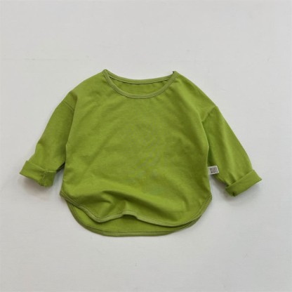 幼児用ゆったり無地ベースレイヤーTシャツ - 緑 - 8歳 - image 13