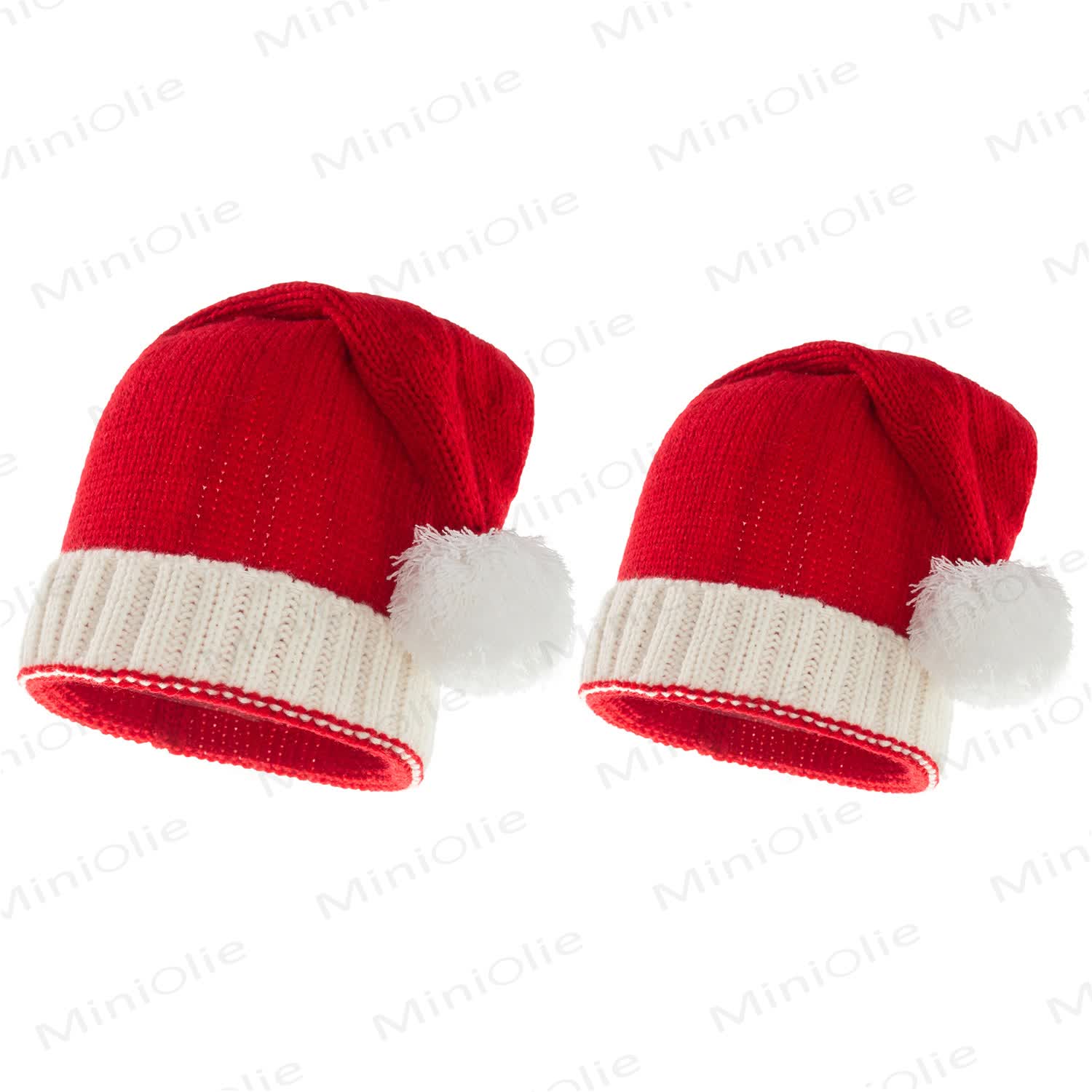 ベビーレッドクリスマスニットウォームビーニー - image 1