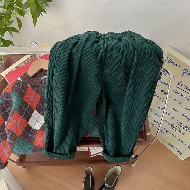 幼児男の子用コーデュロイ無地パンツ - image 5