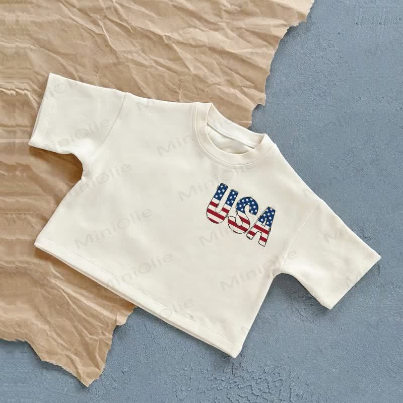 USA独立記念日ベビーTシャツ - 白 - 2～3歳 - image 1