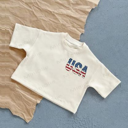 USA独立記念日ベビーTシャツ - 白 - 2～3歳 - image 1