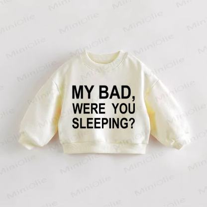 MY BAD, WERE YOU SLEEPING?ベビー・幼児用スウェットシャツ - クリーム - 3～5歳 - image 1