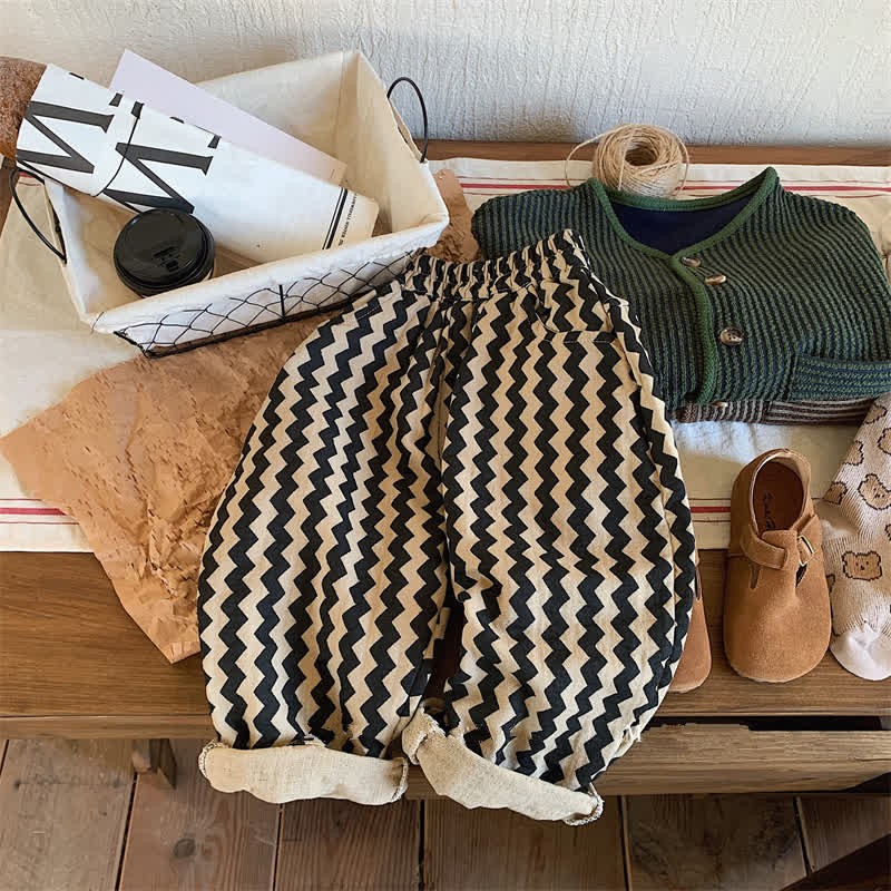 幼児用ウェーブグレインルーズブラックパンツ - image 4