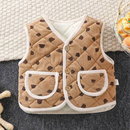 ベビー幼児用フリースベストジャケット - 茶色の子猫 - 5～7歳 - image 4