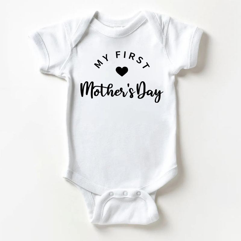 MY FIRST MOTHER'S DAYベビー用ホワイトボディスーツ - 白 - 18～24ヶ月 - image 1