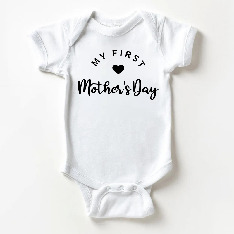 MY FIRST MOTHER'S DAYベビー用ホワイトボディスーツ - 白 - 18～24ヶ月 - image 1