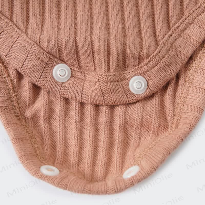 ベビーリブ無地ボタンボディスーツ - image 10