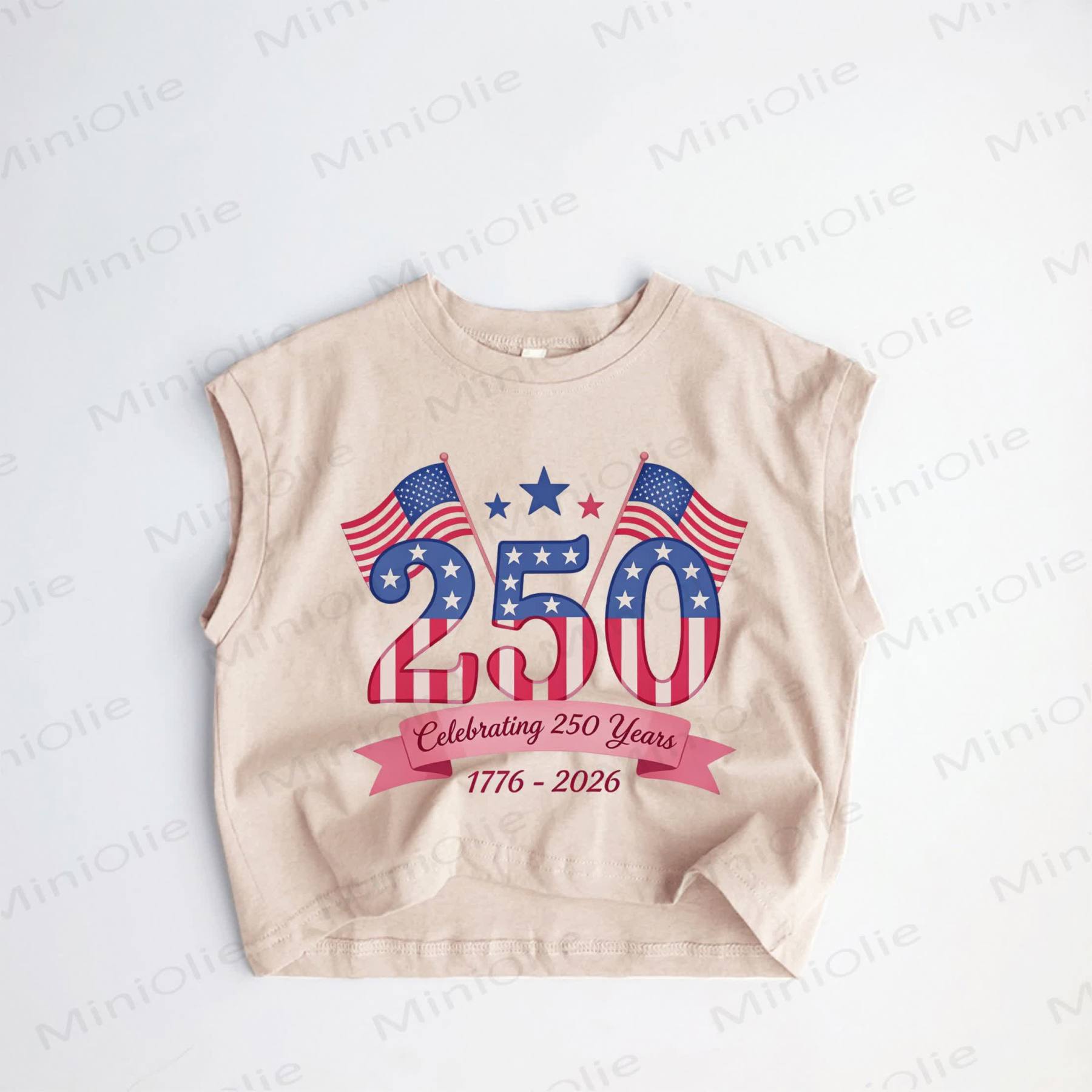 250 CELEBRATING 250 YEARS2026ベビー・幼児用 アメリカ国旗柄 カーキタンクトップ - カーキ - 3～5歳 - image 1