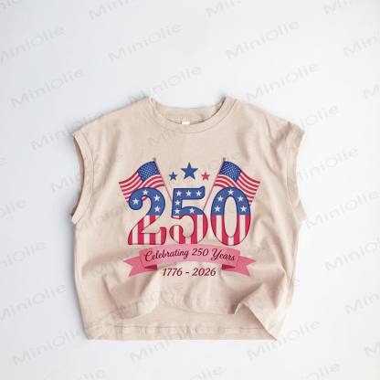 250 CELEBRATING 250 YEARS2026ベビー・幼児用 アメリカ国旗柄 カーキタンクトップ - カーキ - 3～5歳 - image 1
