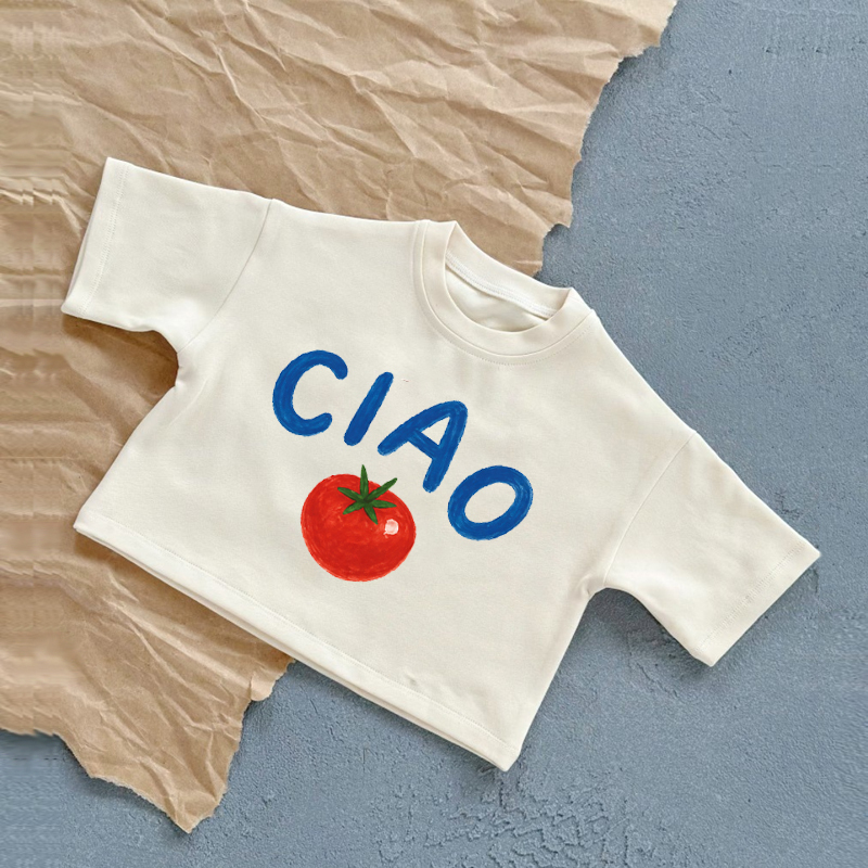 CIAOベビートマト ホワイト カジュアル Tシャツ - 白 - 2～3歳 - image 1