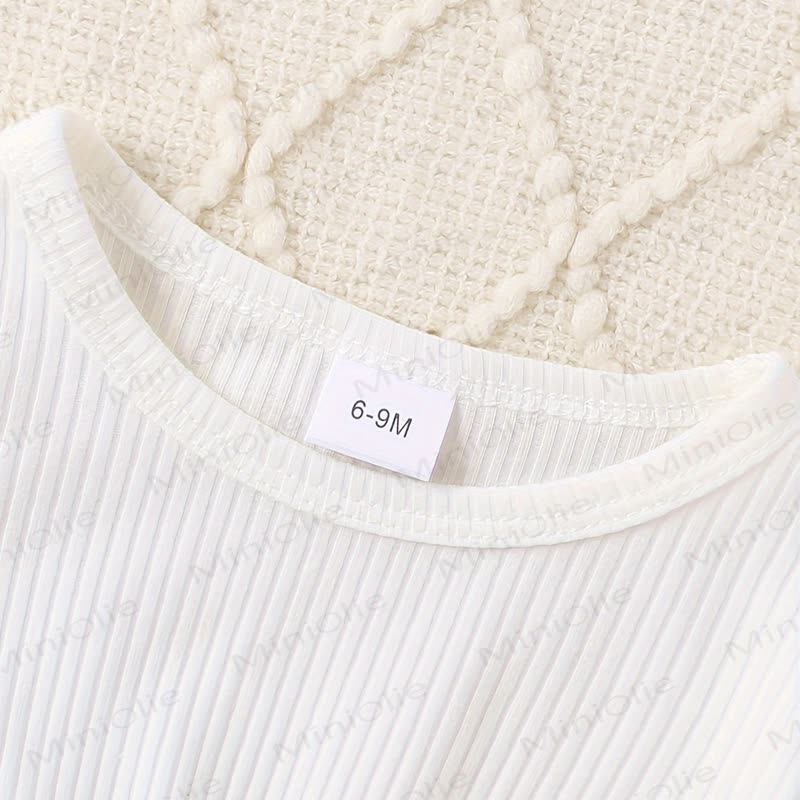 ベビーガールのボウノッチカラーコートとチェックDress - image 6