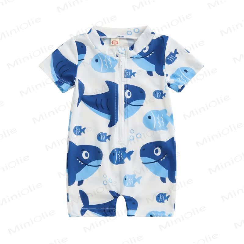 ベビー幼児男の子用シャークボクサーショーツ水着 - ビッグシャーク - 3～5歳 - image 4