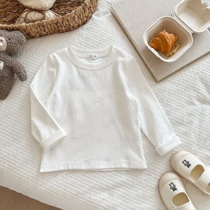 キッズ用無地ベースレイヤーソフトTシャツ - 白 - 12歳 - image 11