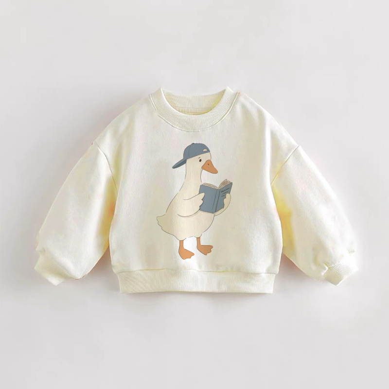 ベビー幼児用読書用グースクリームスウェットシャツ - クリーム - 3～5歳 - image 1