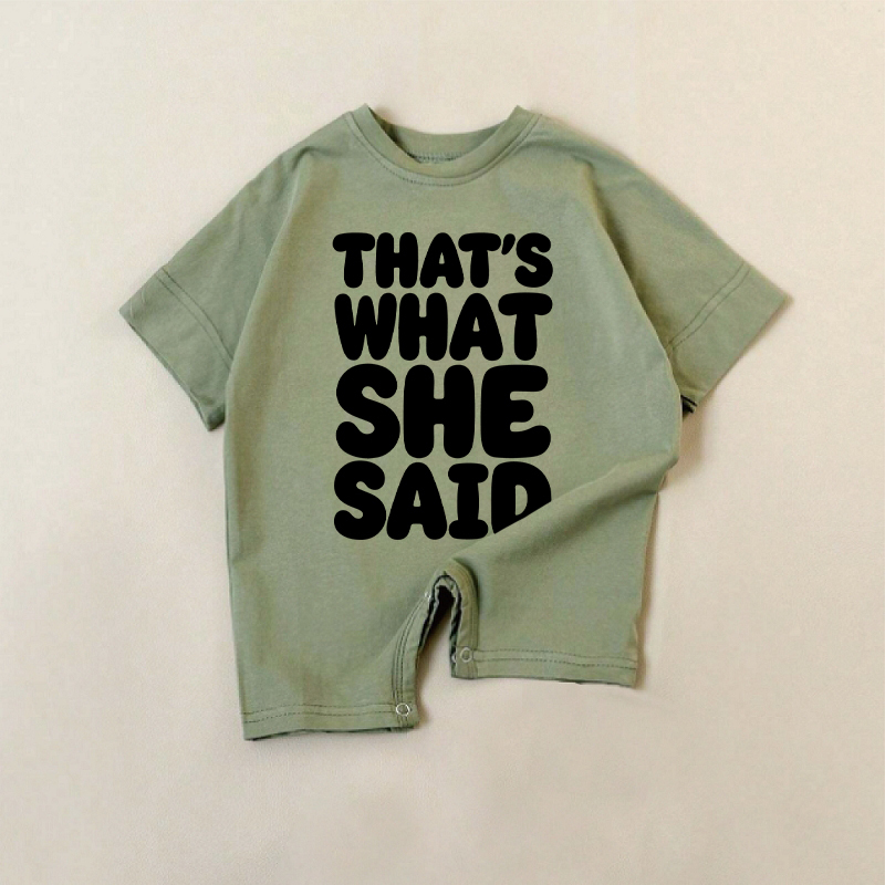 THAT'S WHAT SHE SAIDベビーグリーンロンパース - 緑 - 18～24ヶ月 - image 1