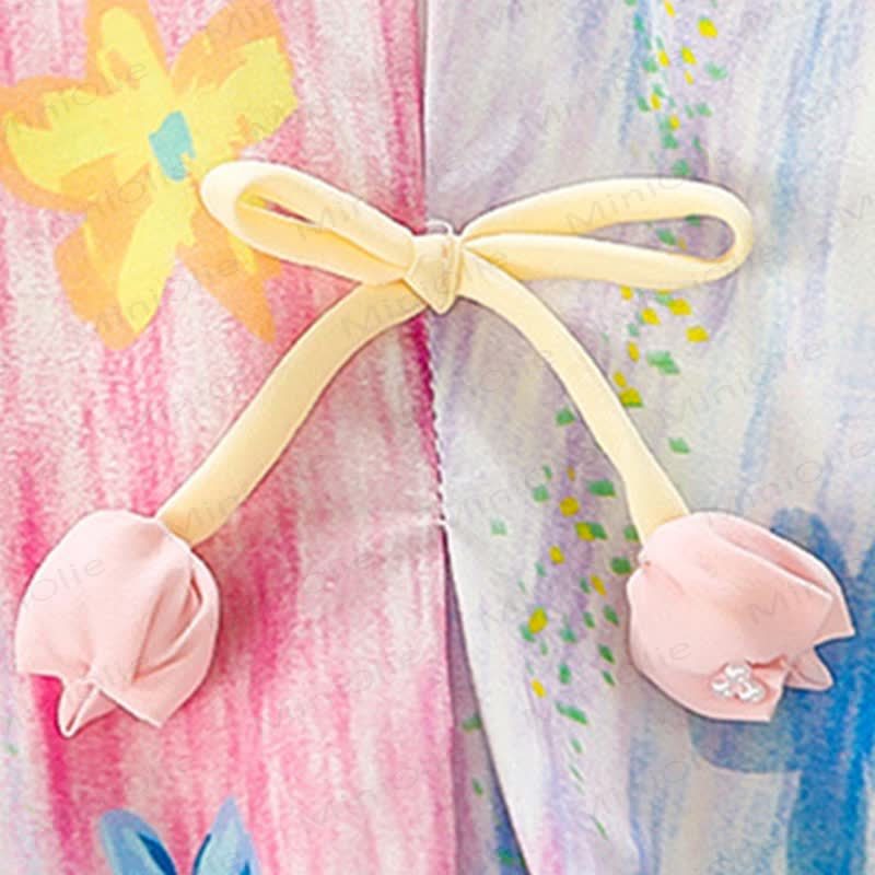 幼児用女の子向けプリンセス柄花柄コットンノースリーブDress - image 9