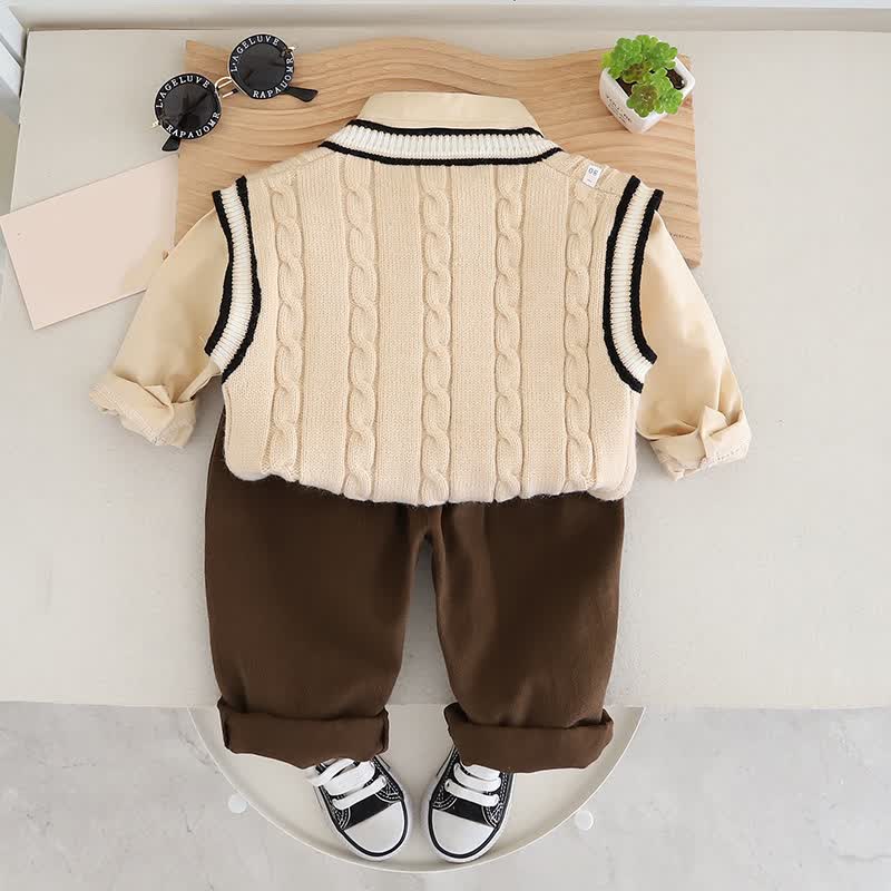 幼児用シャツとベストの3点セット - image 4