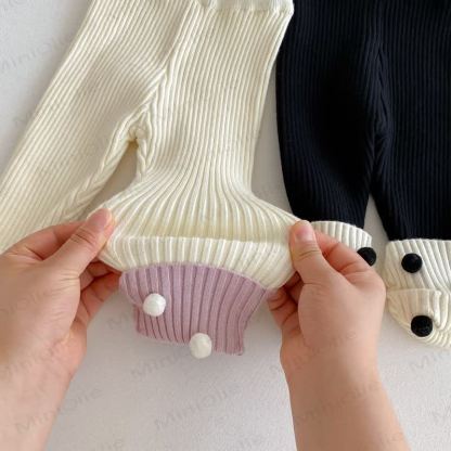 ベビーガールズニットドットレギンス - image 9