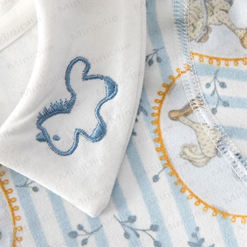 ベビーカートゥーン馬ストライプロンパース - image 4