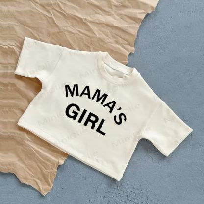 MAMA'S BOY/MAMA'S GIRLベビーサマーカジュアルTシャツ - MAMA'S GIRL-ホワイト - 2～3歳 - image 5