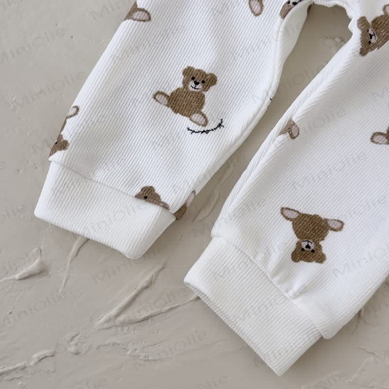ベビーボーイ ベアニット ホワイト 2ピースセット - image 10