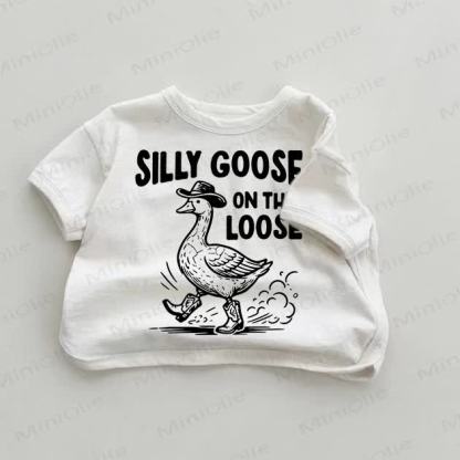 SILLY GOOSE ON THE LOOSEベビーTシャツ - 白 - 18～24ヶ月 - image 1