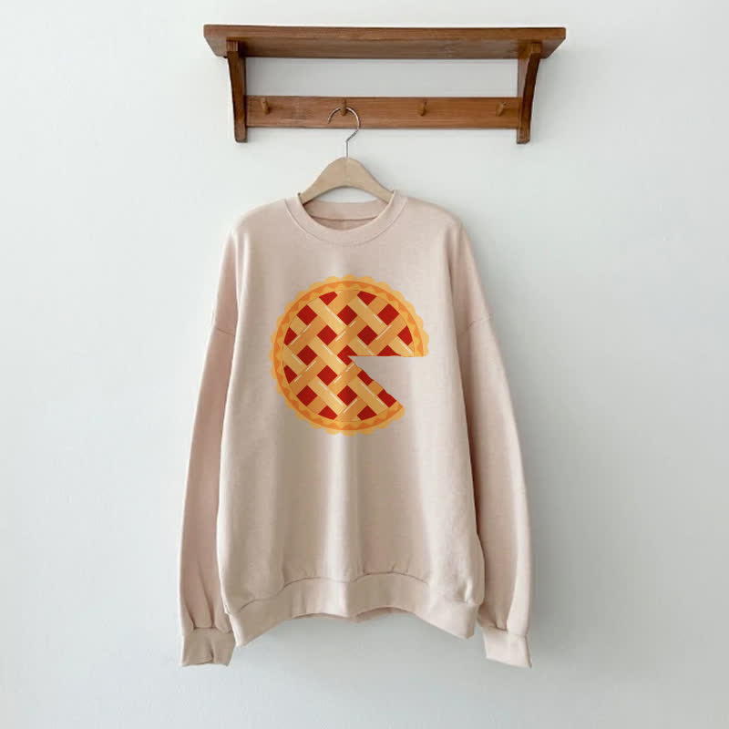 ファミリーピザ ベージュスウェットシャツ - ベージュ - 大人用スウェットシャツ：XL - image 3