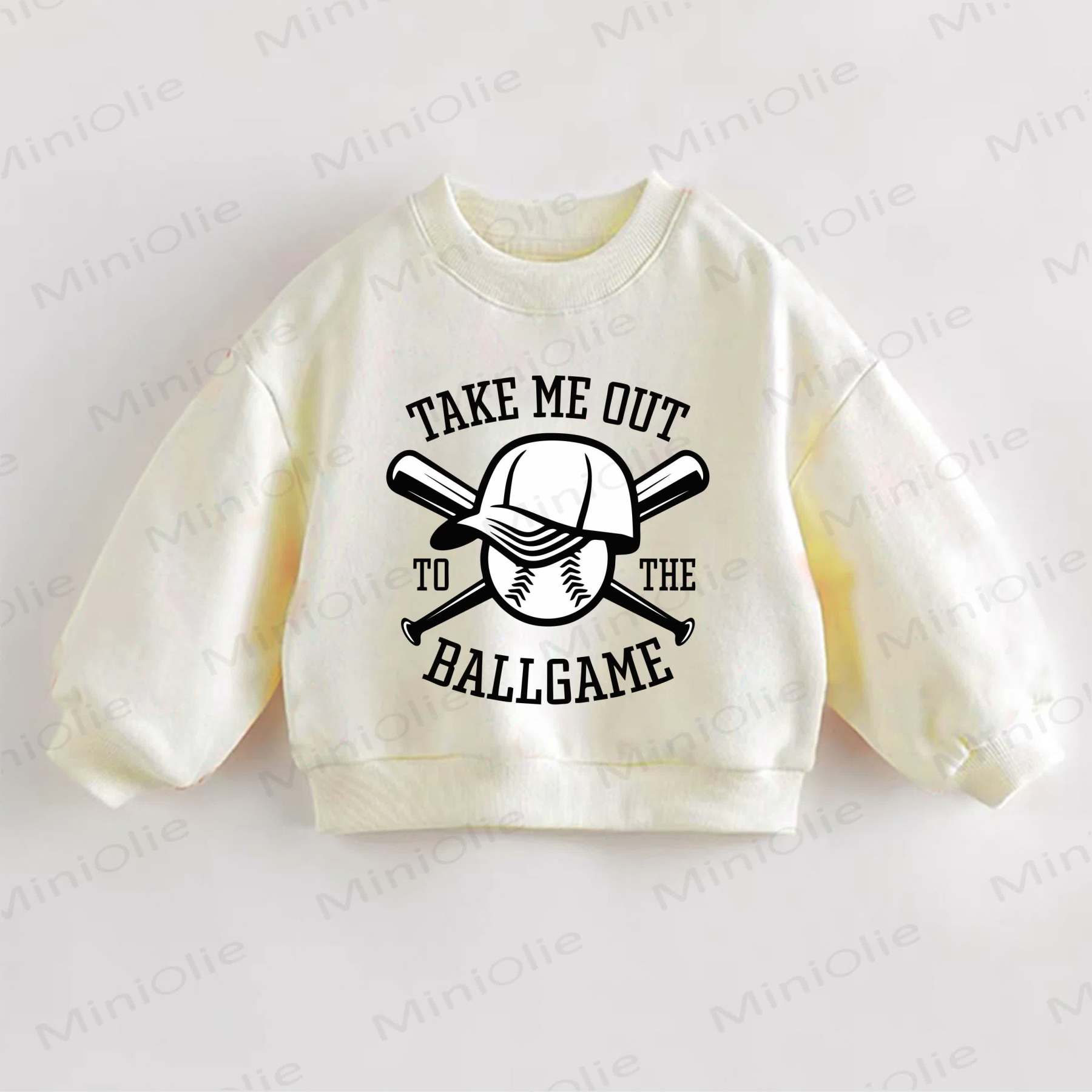 TAKE ME OUT TO THE BALLGAME幼児用スウェットシャツ - クリーム - 3～5歳 - image 1