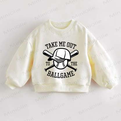 TAKE ME OUT TO THE BALLGAME幼児用スウェットシャツ - クリーム - 3～5歳 - image 1