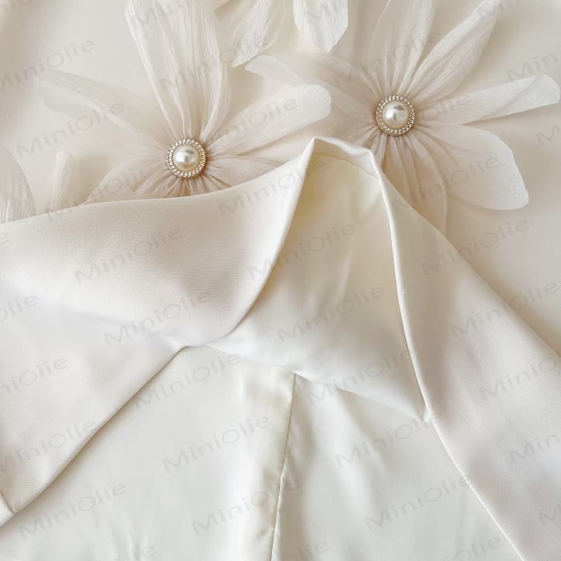 幼児用3Dフラワーノースリーブ優雅ドレス - image 8